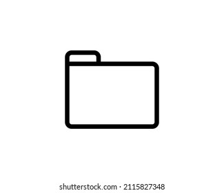 Document file line icon. Simple outline style. Collect, account, statement, bank, data, email, file, open folder concept. Vector illustration isolated on white background. Thin stroke EPS 10