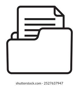 document file line icon. vector illustration.