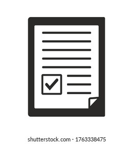 Document, file, line style, icon vector illustration design. 
Paper icon, document icon. Symbol.