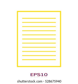 document, file, list, icon, vector illustration, eps10