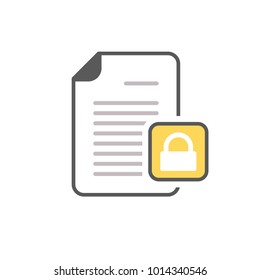 Document File Lock Locked Page Icon. Lock, Document, File, Icon, App, Art, Background, Business, Button, Computer, Concept