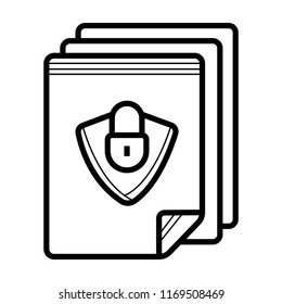 Document file lock locked page icon