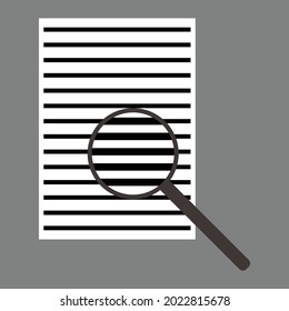 Document file with magnifying glass icon