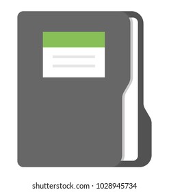 A document file with name tag, business file concept