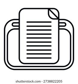 Document file in an office paper tray, depicting paperwork and document management