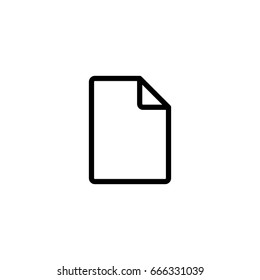 document, file, page, line icon black