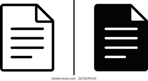 Document or File Page Vector Icon

