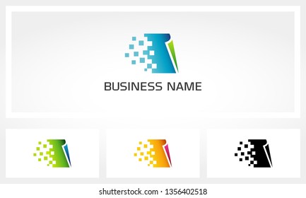 Document File Paper Data Pixel Logo