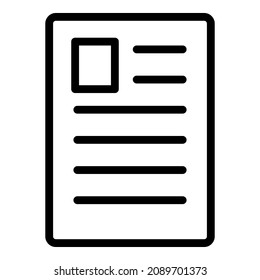 Documento de papel Docs Icono plano empresarial aislado en fondo blanco