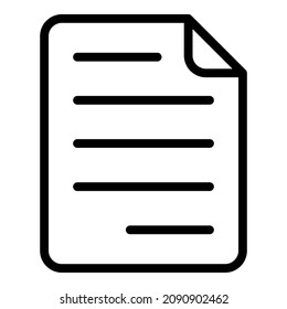 Document File Paper Docs Business Flat Icon Isolated On White Background