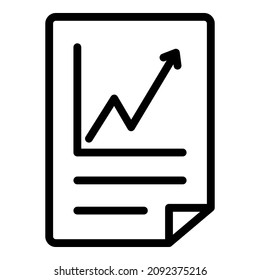 Documento de papel Docs Icono plano empresarial aislado en fondo blanco