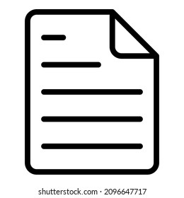 Document File Paper Docs Business Flat Icon Isolated On White Background