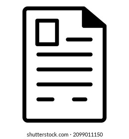 Dokumentarfoto Docs Business Flat Symbol einzeln auf weißem Hintergrund