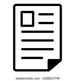 Document File Paper Docs Business Flat Icon Isolated On White Background