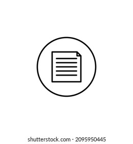 Document, file, paper icon. Vector illustration for graphic design, Web, UI, app.