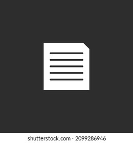 Document, file, paper icon. Vector illustration for graphic design, Web, UI, app.