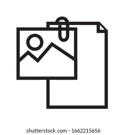 document file paper with picture line style icon vector illustration design