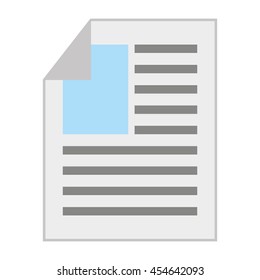 document file paper text icon vector isolated graphic