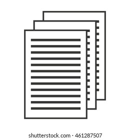 document file paper text icon vector isolated graphic
