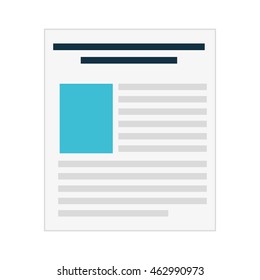 document file paper text icon vector isolated graphic