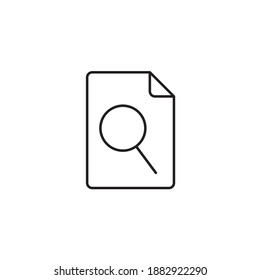 Icono de búsqueda de archivo de documento. Diseño de iconos para archivos de extensión, carpetas y documentos. Vector