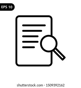 Document file search icon vector illustration. eps 10