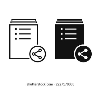 Document file share icon. Illustration vector