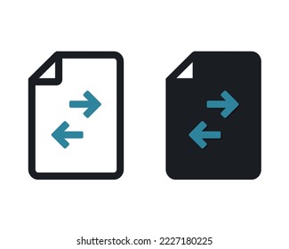 Document file sharing icon. Illustration vector