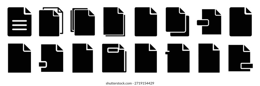 Dokumentdatei Silhouette Symbolsatz