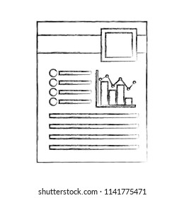 document file with statistics bars graphic