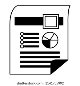 document file with statistics pie graphic icon