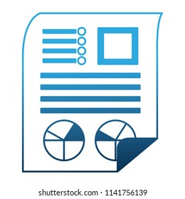 document file with statistics pie graphic icon
