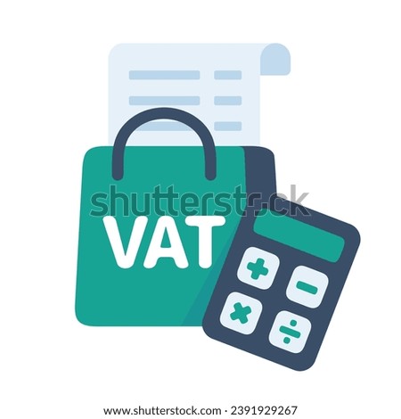 Document file supporting tax calculations at the end of the tax year. Vector Illustration.