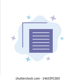 Document, File, User, Interface Blue Icon on Abstract Cloud Background. Vector Icon Template background