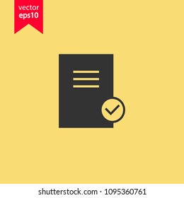 Document and file vector icon. Edit document, edit file sign. Yellow background. EPS 10