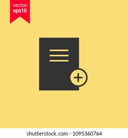 Document and file vector icon. Edit document, edit file sign. Yellow background. EPS 10