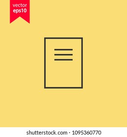 Document and file vector icon. Edit document, edit file sign. Yellow background. EPS 10