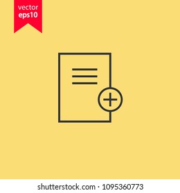 Document and file vector icon. Edit document, edit file sign. Yellow background. EPS 10