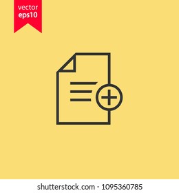 Document and file vector icon. Edit document, edit file sign. Yellow background. EPS 10
