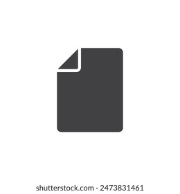 Document file vector icon. filled flat sign for mobile concept and web design. File document glyph icon. Symbol, logo illustration. Vector graphics