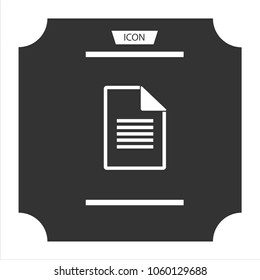Document file vector icon isolated on  background