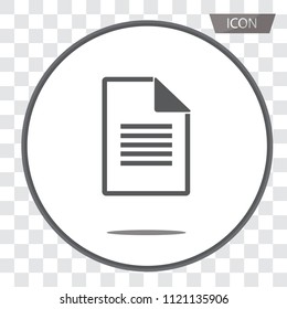 Document file vector icon isolated on transparent background