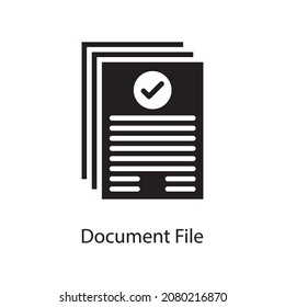 Document File vector Solid Icon Design illustration. Web And Mobile Application Symbol on White background EPS 10 File