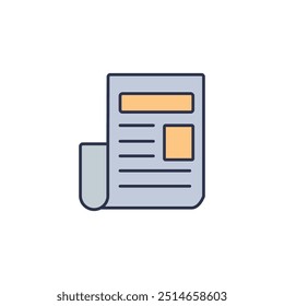 document file vector type icon