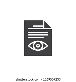 Document File View Vector Icon Filled Stock Vector (Royalty Free ...