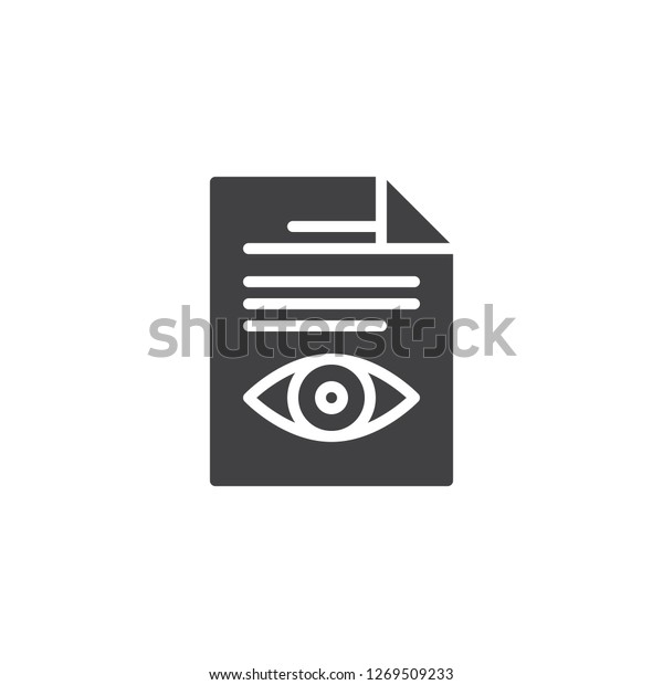 Document File View Vector Icon Filled Stock Vector (Royalty Free ...
