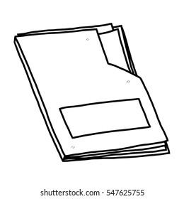 document files / cartoon vector and illustration, black and white, hand drawn, sketch style, isolated on white background.