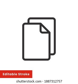 Document files line icon for web template and app. Editable stroke vector illustration design on white background. EPS 10