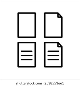 Arquivos de documento Definir ícone Clipart Ilustração de vetor transparente