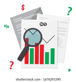Archivos de documento con intercambio de diseño gráfico . Trabajar en el concepto de mercado financiero. Ilustración de material vectorial. Ilustración de material vectorial.